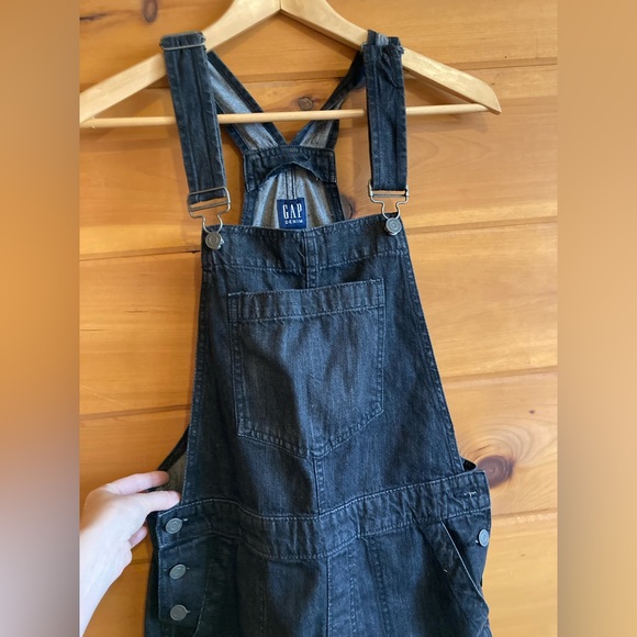 GAP faded black Denim overalls • size SMALL • 4/6 • EUC • - Picture 6 of 16